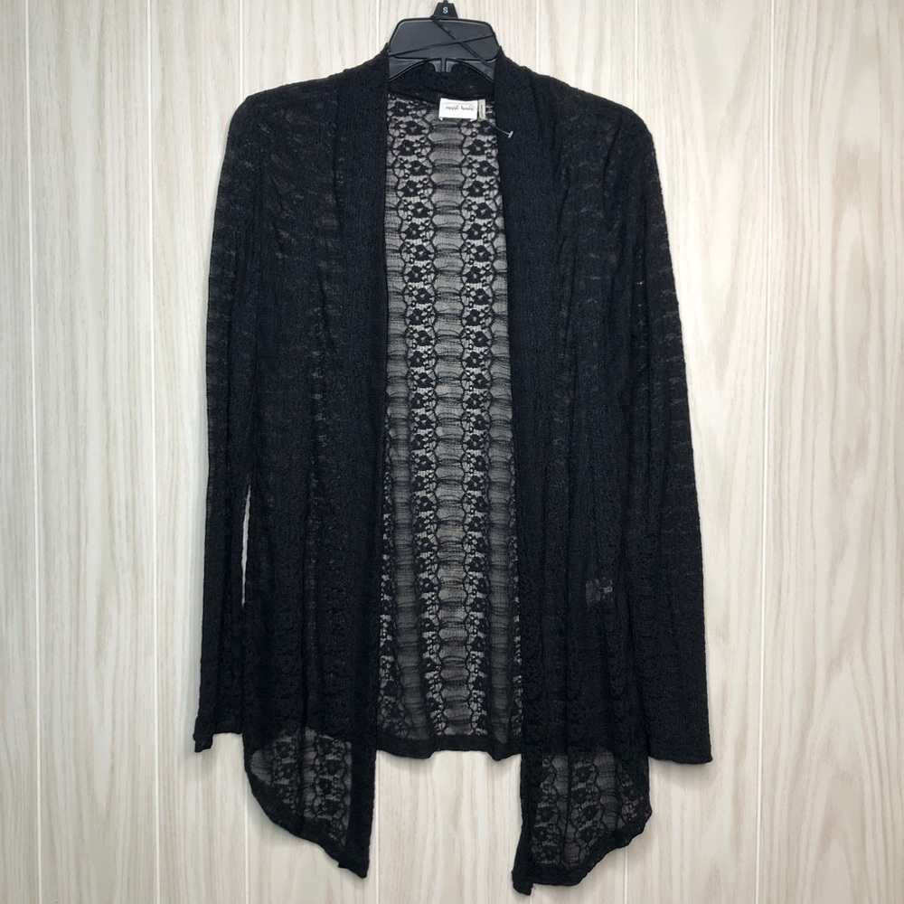 Must Have Black Lace Waterfall Cardigan